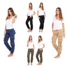 Women's Cargo Combat Work Pants Tactical Military Multi Pocket Casual Trousers