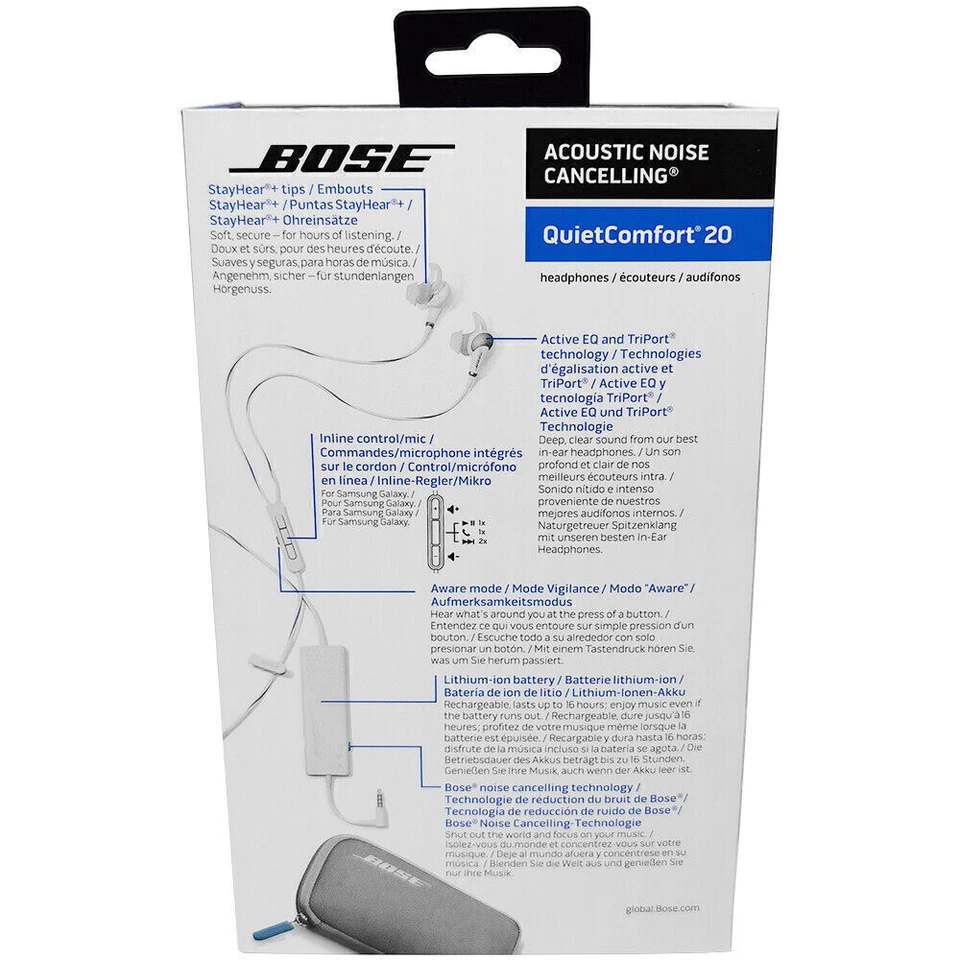 Bose QuietComfort20 Cuffie con cancellazione del rumore Auricolari Bose QC20 per Android/OS - Immagine 3 di 4