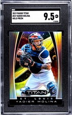 2019 Panini Titan #23 Yadier Molina HOLO SILVER PRIZM SGC 9.5 MINT+