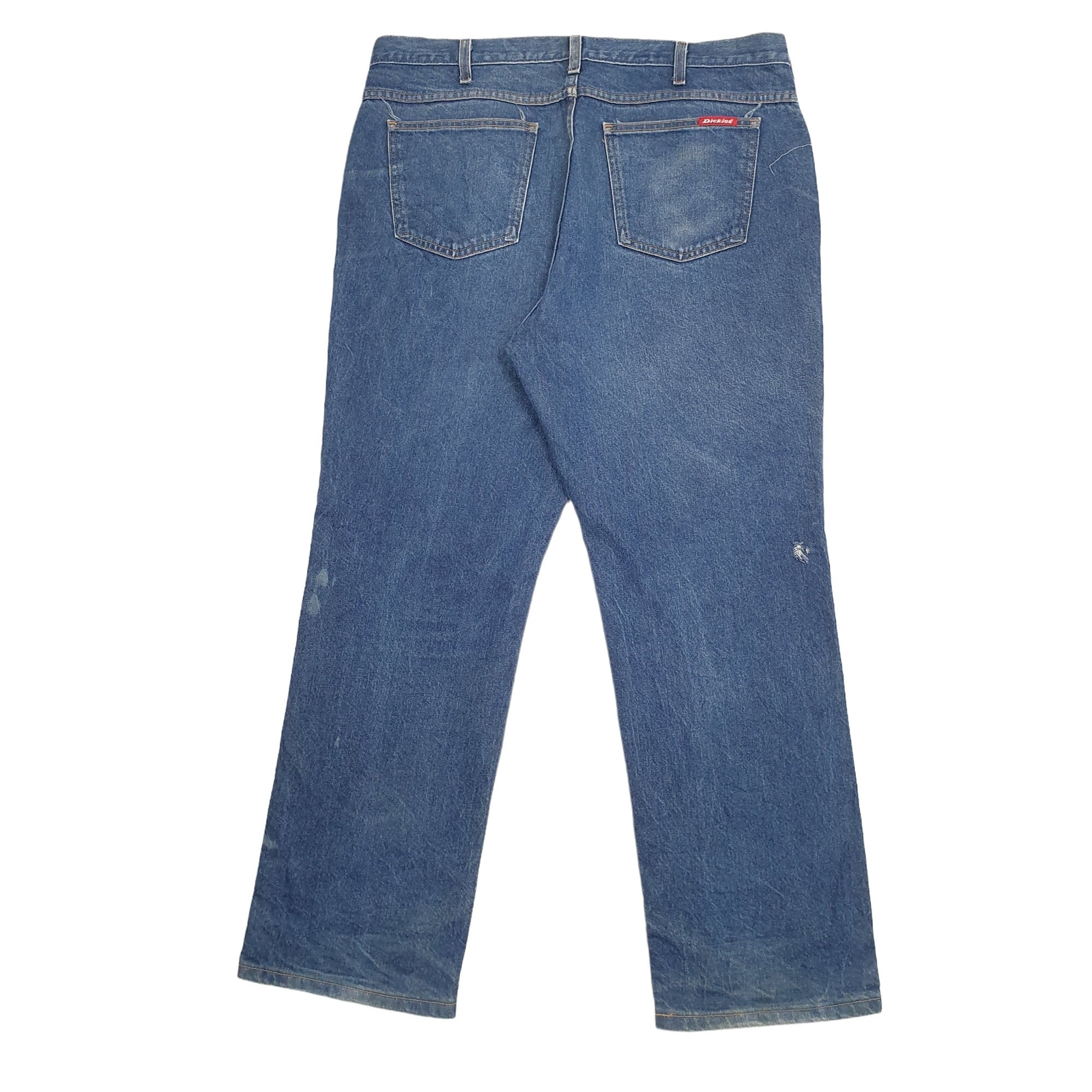 DICKIES Regular Jeans Straight Fit Blue Denim Trousers Mens W38 L30 image 4