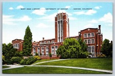 Mary Reed Library University of Denver Colorado Vintage Postcard