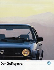 VW GOLF SYNCRO 4x4 II 2 depliant brochure più allestimenti tecnici 1986 28
