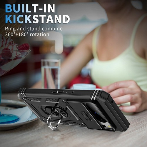 Funda protectora resistente con soporte de anillo de dedo a prueba de golpes para Google Pixel 9 Pro XL 8A 7A - Imagen 7 de 22
