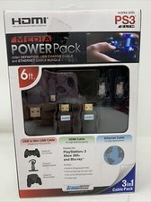 DreamGEAR Media Power 3IN1 Cable HDMI To MINI USB Ethernet PS3 Slim Dream NIB