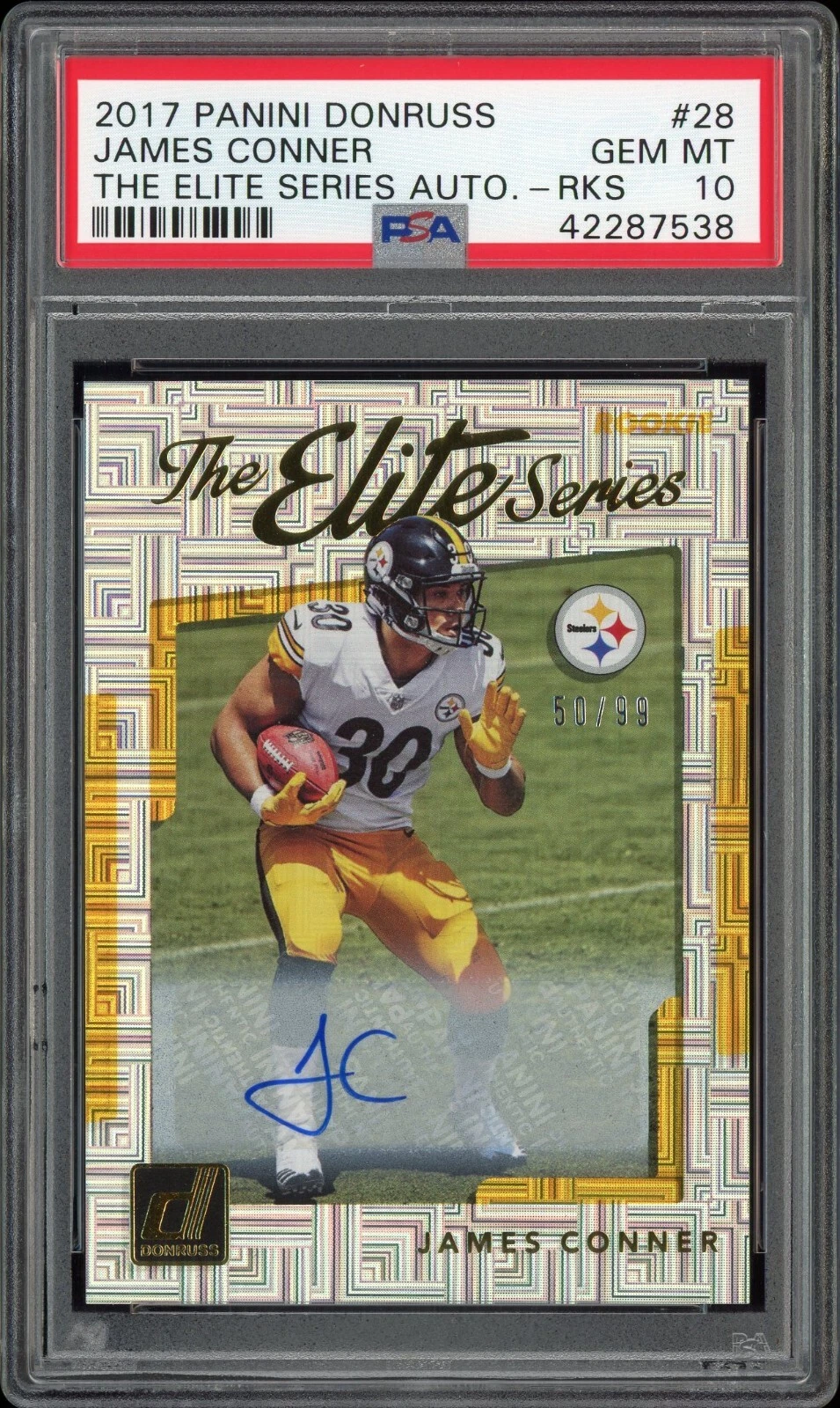 James Conner Panini Donruss the Elite Series Autograph #28 Rookies
