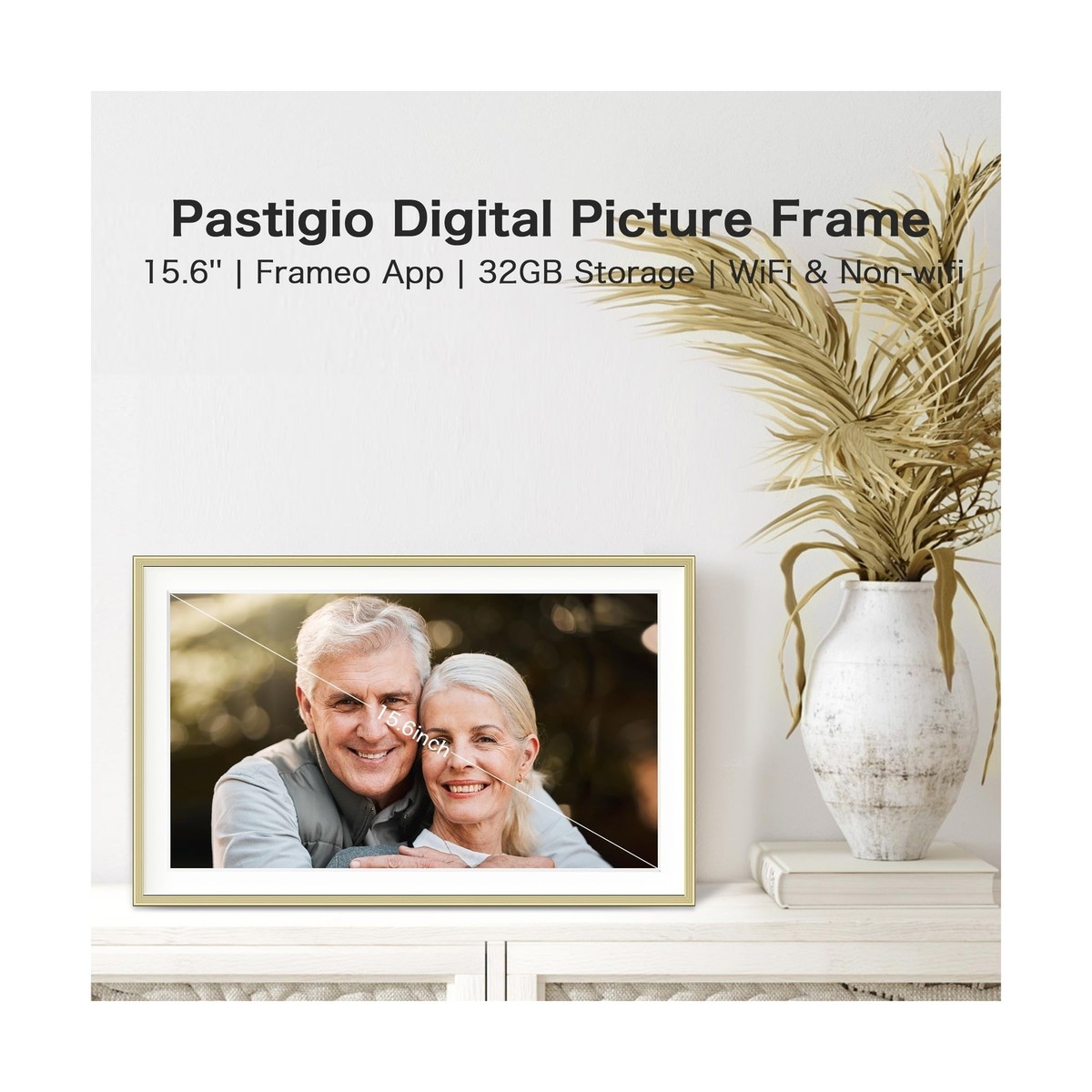 Digital Picture Frame, Frameo 15.6 inch Large Digital Photo Frame