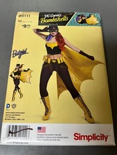 Simplicity 8197 UNCUT Sewing Pattern, DC Bombshells Batgirl Costume, Size 6-14
