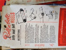 Vintage Borg-Warner Roll-A-Belt Automotive Seat Belt Reels. NOS in package