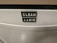Dishwasher magnet square sign Clean Dirty 3D Printed