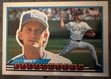 BRET SABERHAGEN 1989 TOPPS BIG, #6, KANSAS CITY ROYALS
