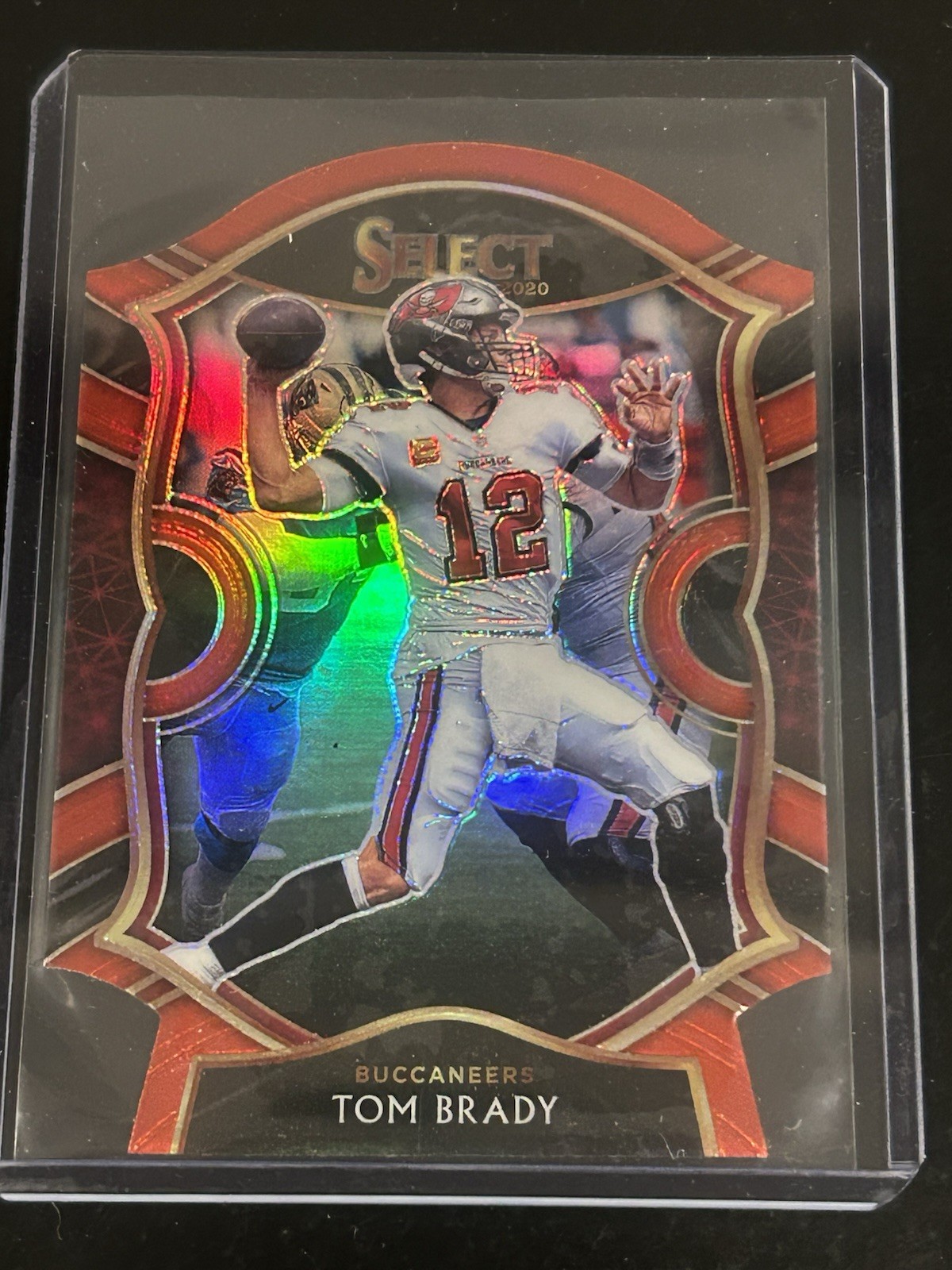 2020 Panini Select - Concourse Tom Brady #1 Red Prizm Die-Cut