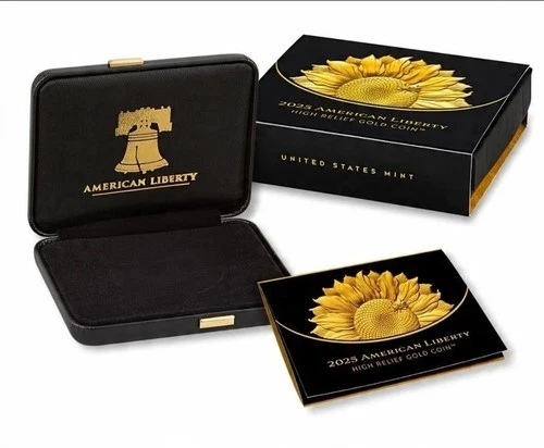 2025-W American Liberty High Relief Gold Case COA Box Sleeve No Coin r Capsule %
