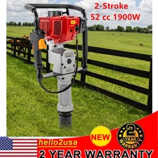 Gas Powered T-Post Driver 2-Stroke Gasoline Engine Fence Farm Push Pile Digger