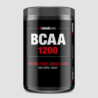 (99,63 EUR/kg) #sinob Blackline Core BCAA 1200mg 300 Kapseln Dose Aminosäuren