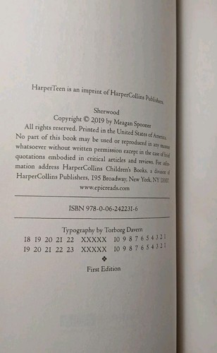 Sherwood by Meagan Spooner - ARC, Advanced Readers Edition Copy, 03/2019 - Picture 9 of 9