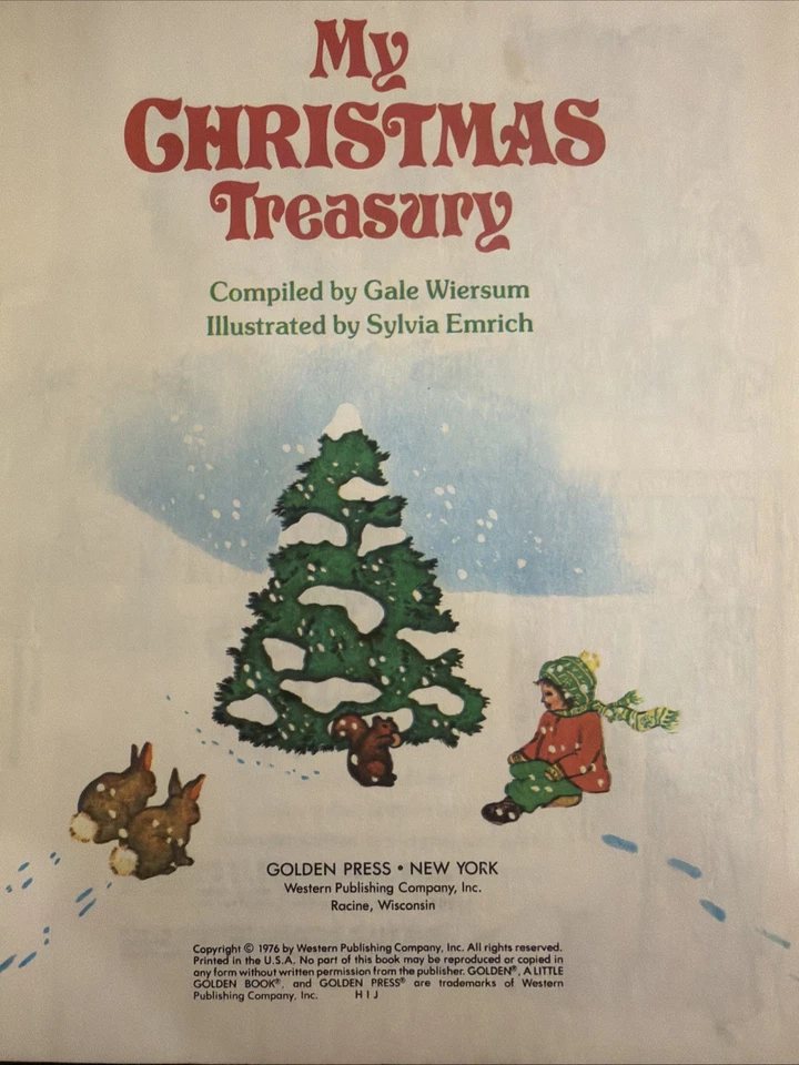 Vintage A Little Golden Book My Christmas Treasury 1976 455 .89 #5419 - Image 4 of 4