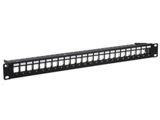 Monoprice 24-port Blank Keystone Shielded Network Patch Panel 1U UL Listed TAA 