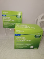 2 Pk Amazon Basic Care Nicotine Polacrilex  2mg 144 Ea Lozenges Exp 05/26