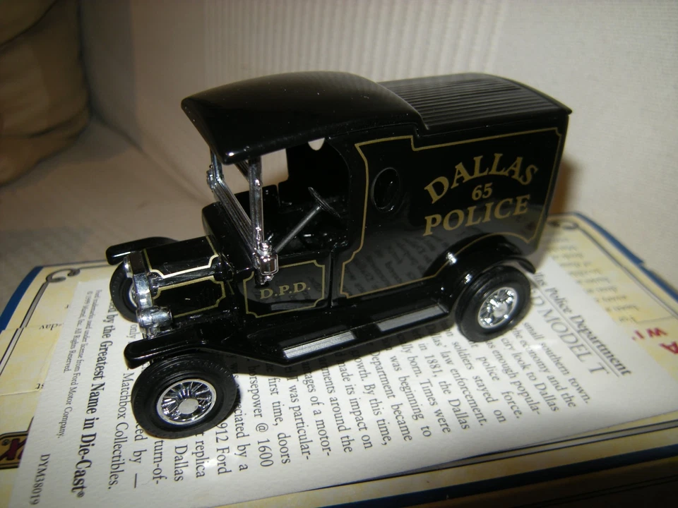 Matchbox Models Of Yesteryear Ford Model T 1912 Dallas Police Department in OVP - Bild 2 von 3