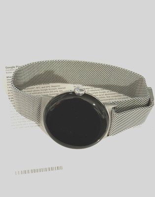 Google Pixel Watch 41mm Steel, Black (Wi-Fi) Fit Bit stainless UPC 840244600365