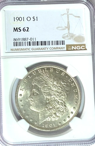 1901 O $1 Morgan Silver Dollar MS62 NGC Uncirculated New Orleans