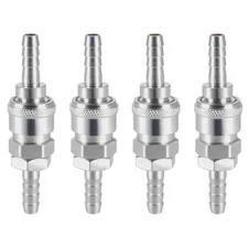 4 set Quick Coupler Air Hose Fitting Connector 8mm Barb Quick Disconnect Set