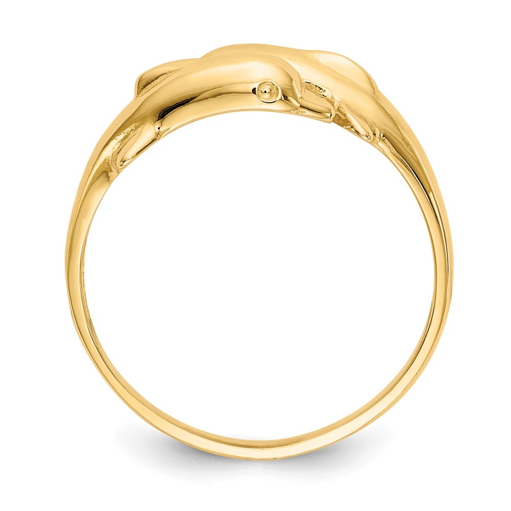 10k Yellow Gold Double Dolphin Ring For Womens Size 6 | eBay