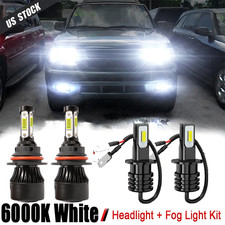 For Nissan Xterra 2000 2001 6000k Led Headlight High Low Fog Light Bulbs Combo