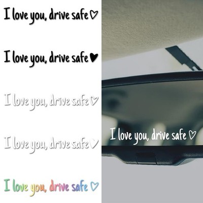 6 Stück Aufkleber I Love You Drive Safe, Auto Aufkleber Spiegel Außen 11X2cm