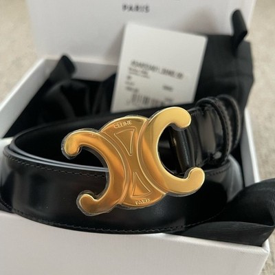 Celine Triomphe Leather Belt Size 85CM Women s Designer Belt With Original Box