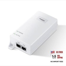 10Gbps PoE  Injector 60W IEEE802.3bt/at/af Compliant, Supplies 15.4W or 30W