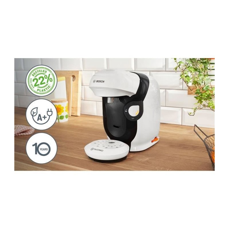 Machine à café multi-boissons TASSIMO BOSCH T11 blanche expresso et thé