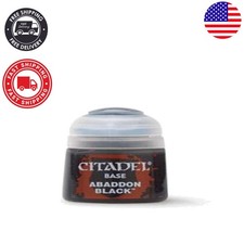 Citadel Acrylic Paint - Base Abaddon Black, Quick Dry  Crack Resistant