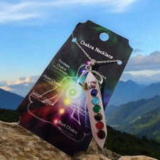 Chakra Point Necklace in Rose Quartz Reiki Energy Healing