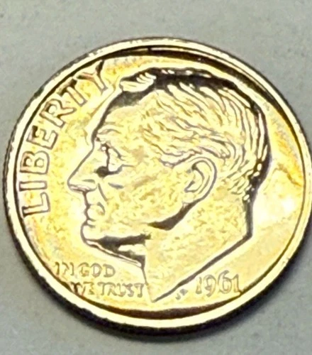 1961-P - PROOF SILVER DIME - 90% Silver - 3.0 MILLION MINTAGE - ROOSEVELT