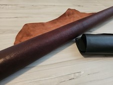 VINTAGE AMBER BROWN FULL GRAIN SHEEPSKIN LAMBSKIN LEATHER HIDE SHEET,SQUARE 6 sq