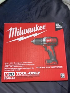 Milwaukee 2606-20 M18 18V Li-Ion Cordless Compact 1/2" Drill Driver Bare Tool