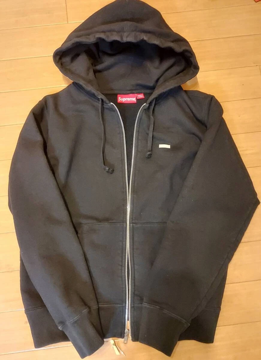 Sweat à capuche zippé logo petite boîte Supreme taille S noir