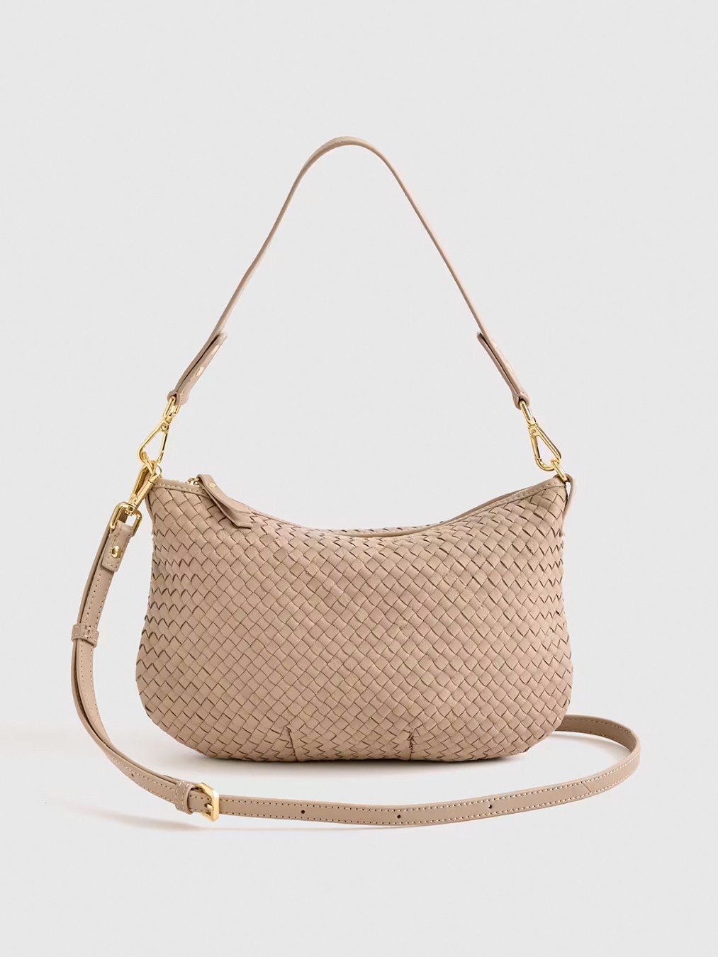 NWT Quince Sloane Handwoven Mini Bag Italian Leather - Taupe