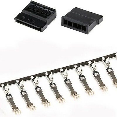 SATA 5P Plugs Housing/Single Layer Plated Crimp Terminals Power Supply Connector