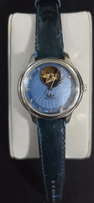 Brand New * Balmer Special L/E Swiss Open Heart Diamond Watch Blue Dial w/ box