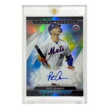 Topps MLB Finest Pete Alonso NY Mets Baseball Card #MOMA-PA 2020 Light Blue