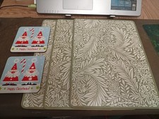 3 Table Placemats And 2 Small Coasters