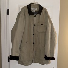 Vintage Gap Mens Barn Coat Jacket Button Down Size XL Lined Corduroy Trim