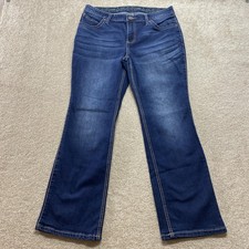 Wrangler Q-Baby Jeans Womens 11/12 x 30 Blue No Gap Waistband Bootcut Western