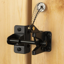 Self Locking Gate Latch for Wooden Fence with Steel Spring Cable Pull,Heavy Duty