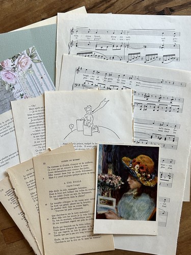 My Parisian Romance Paper Pack #1 – French Ephemera Junk Journal Supplies 25 PCS