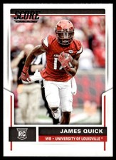 2017 Score Scorecard James Quick Louisville Cardinals #398