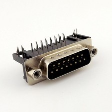 1pcs VGA DB15 15 Pin D-SUB 2 Rows Male Right Angle PCB Solder Connector Adapter
