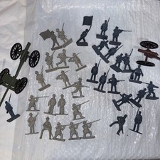 AMERICAN CIVIL WAR SOLDIERS CANNONS SET TOY Lot Of 36